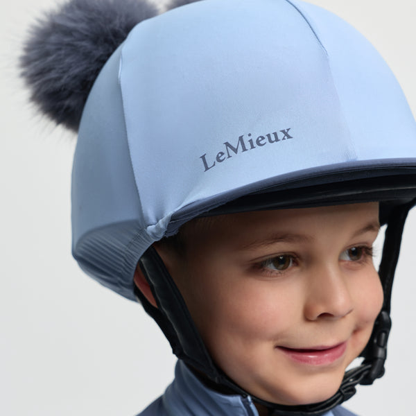LeMieux Mini Double Pom Hat Silk - Powder Blue