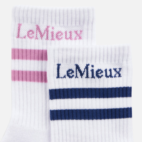 LeMieux Crew Sock 2 Pack - Shadow/Fondant