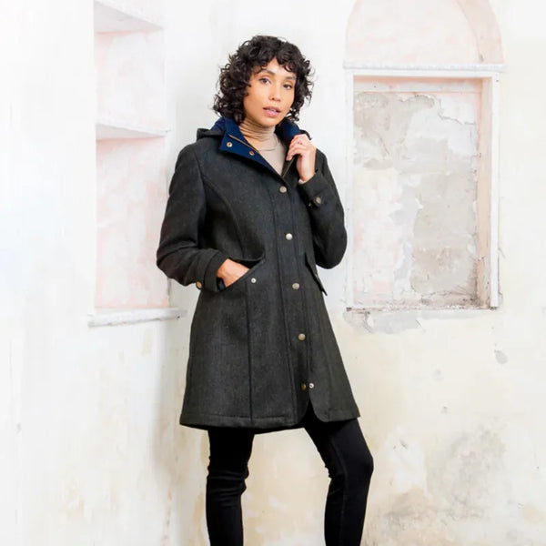 Jack Murphy Ladies Abbie Tweed Jacket - Deep Green Herringbone