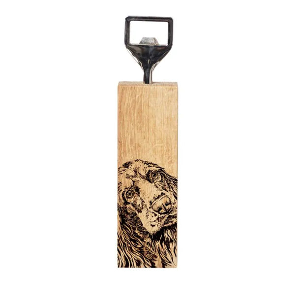 Selbrae House Cocker Spaniel Oak Bottle Opener