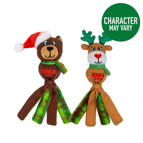 Kong Holiday Wubba Rudolf/Bear Assorted