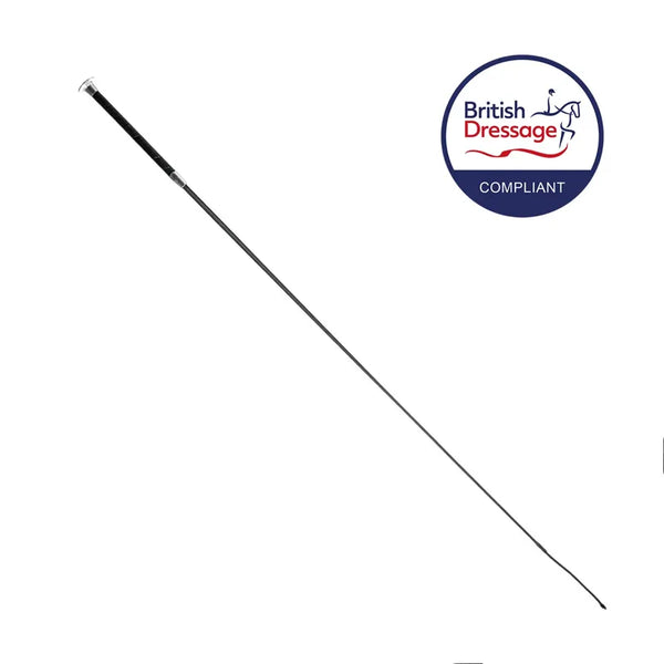 Country Direct Leather Handle Dressage Whip - Navy/Black