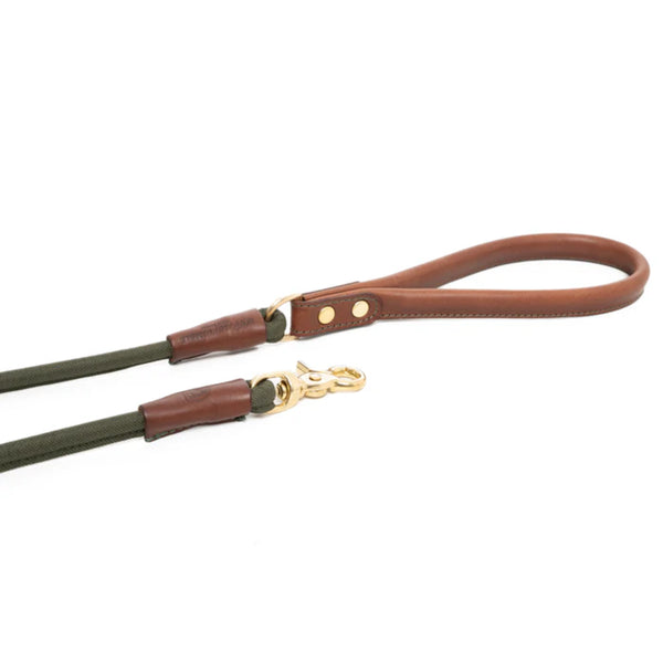 Ruff and Tumble Morston Rolled Clip Lead - Olive