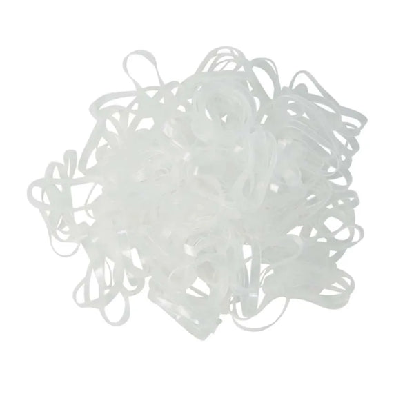 Lincoln Silicone Plaiting Bands - White