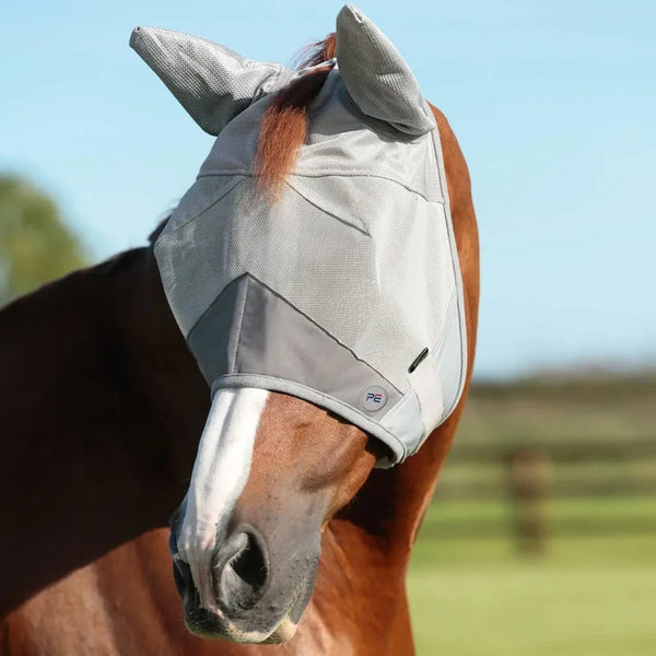 Premier Equine Buster Fly Mask Standard Plus - Silver