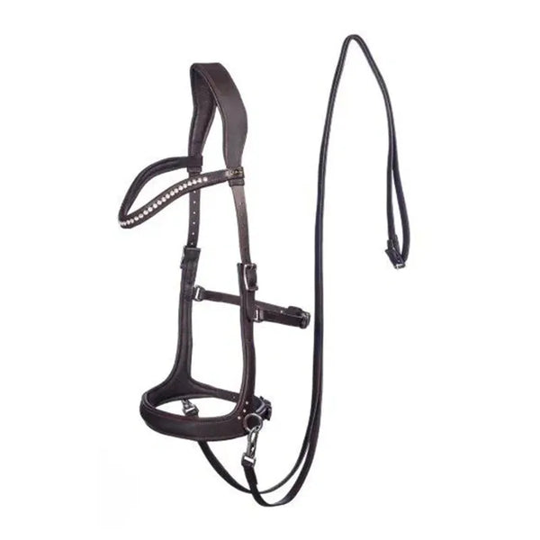 F.R.A Rebecca Sidepull Bridle - Brown