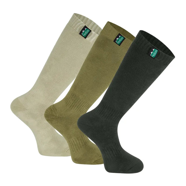 Ridgeline Cotton Work Socks Full Length - Olive Multi