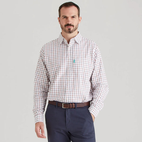 Ridgeline Mens Sedgebrook Shirt - Shale/Deep Russet