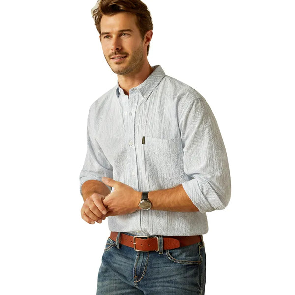 Ariat Mens Grafham Shirt - Blue Stripe