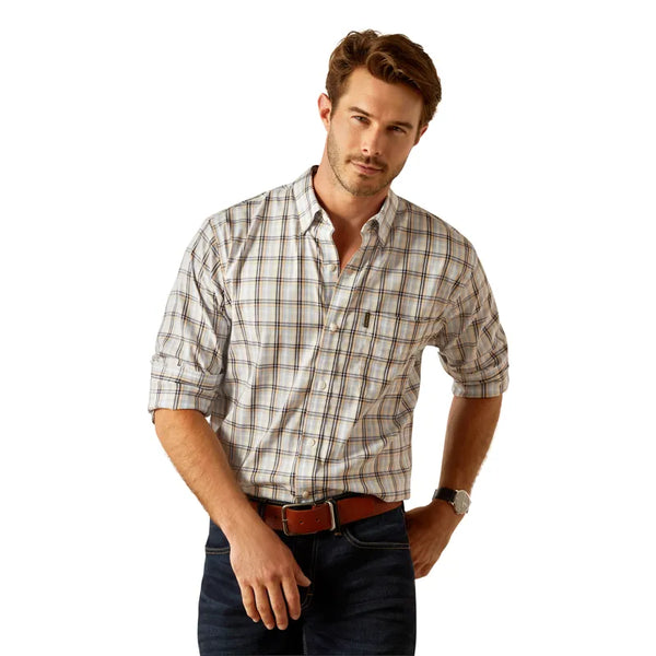 Ariat Mens Napa Shirt - Chambray Blue Plaid