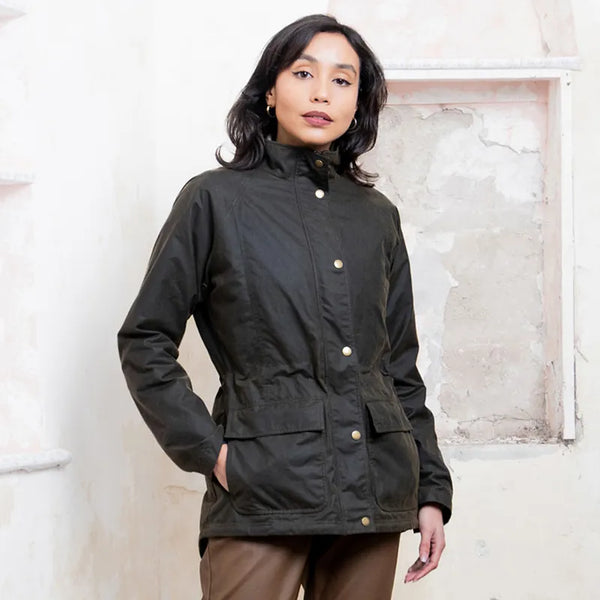 Jack Murphy Ladies Sally Wax Jacket - Olive