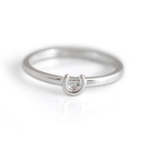 Hiho Silver - Sterling Silver Dinky Horseshoe Stack Ring