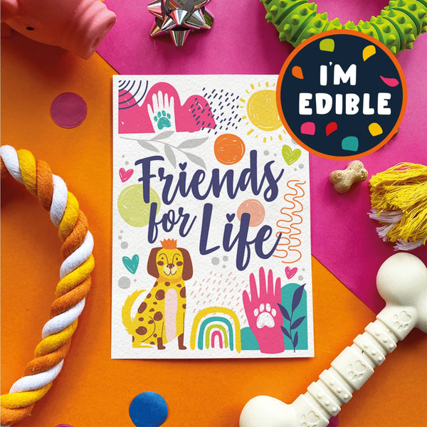 Scoff Paper Friends For Life Edible Card