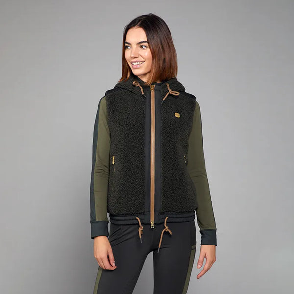 Toggi Ladies Brooks Sherpa Fleece Gilet - Dark Green