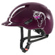 Uvex Kidoxx Riding Helmet - Flower Burgundy Shiny