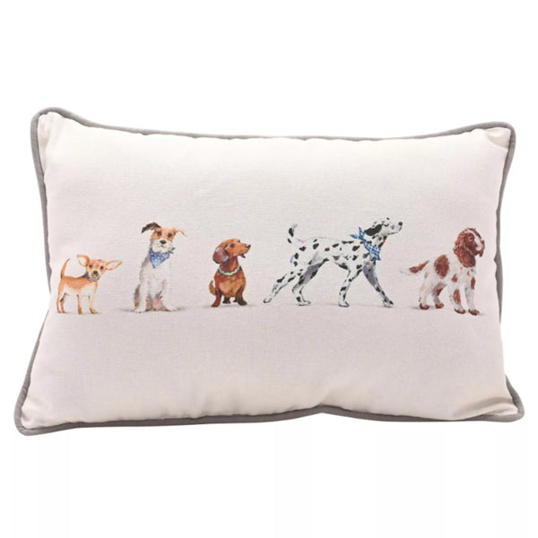 The Wildlife by Ling Designs Cushion - Dog Line Up