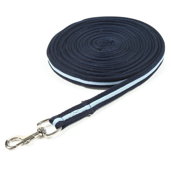 Shires Soft Feel Lunge Line - Navy/Cambridge
