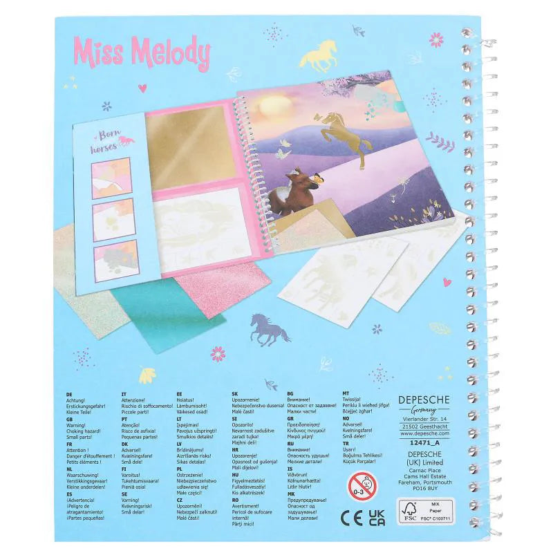 Miss Melody Colouring Book Stick and Shine