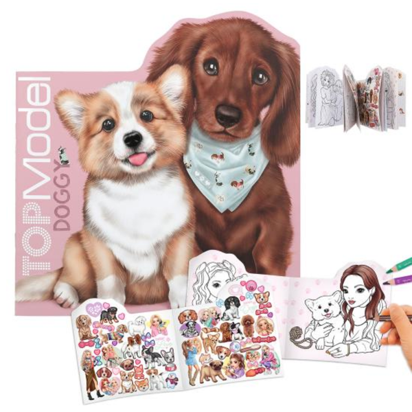 TOPModel Doggy Colouring Book Figural Kitty and Doggy