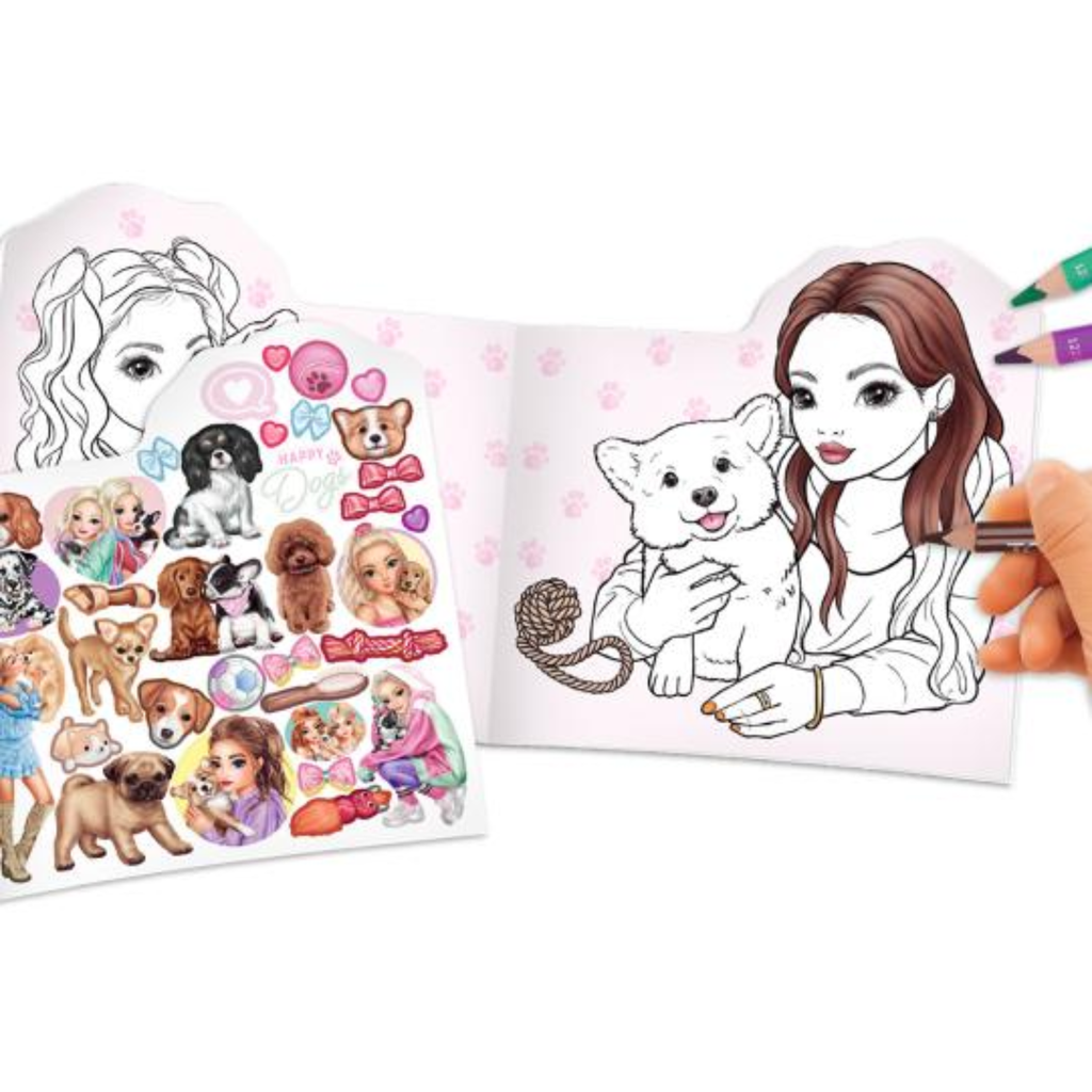 TOPModel Doggy Colouring Book Figural  KITTY and DOGGY