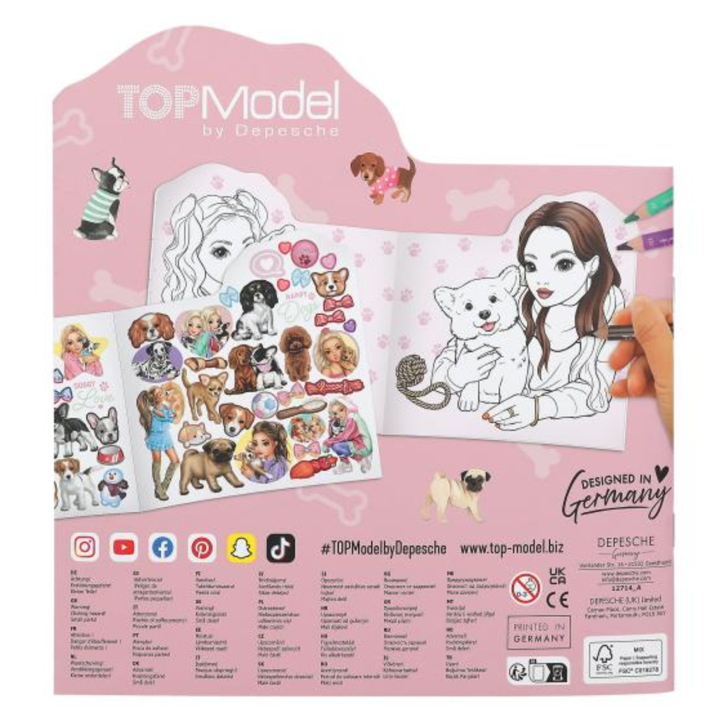 TOPModel Doggy Colouring Book Figural  KITTY and DOGGY