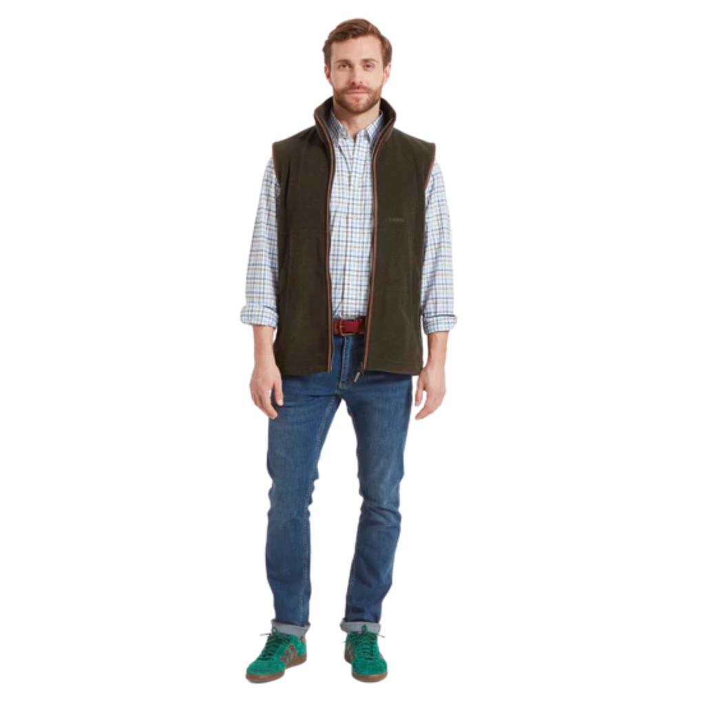 Schoffel Men's Oakham Fleece Gilet - Dark Olive