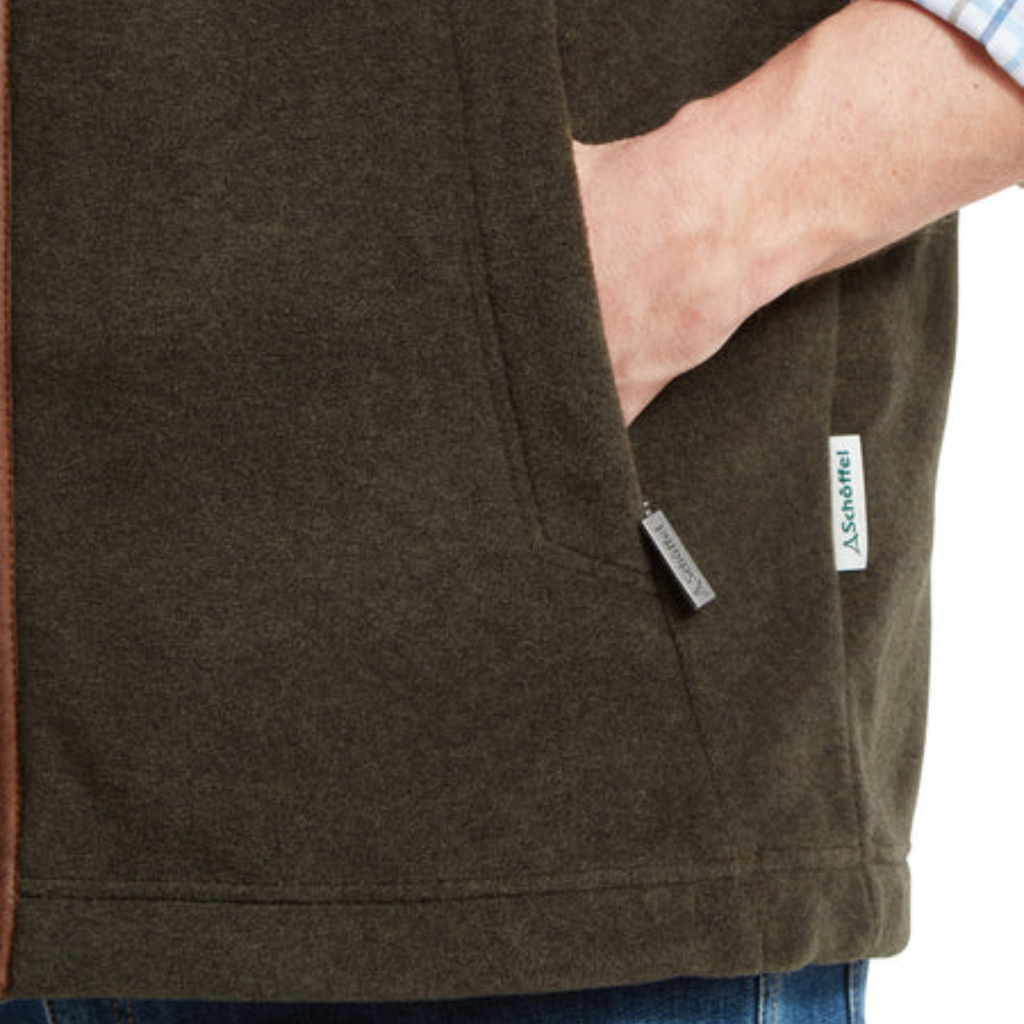 Schoffel Men's Oakham Fleece Gilet - Dark Olive