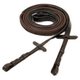 Schockemohle Rubber Rein with Hook and Stud Brown - Full