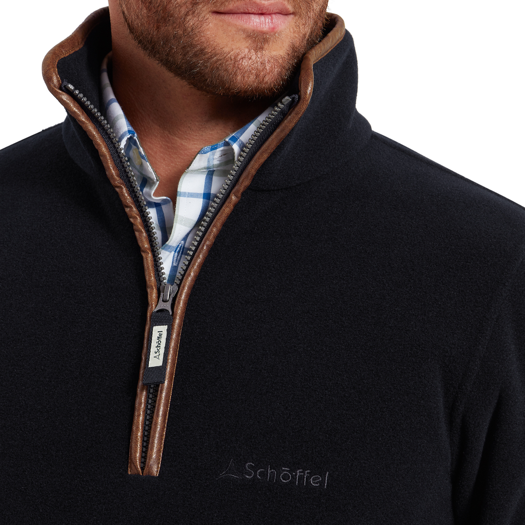 Schoffel Men's Berkeley Quarter Zip Fleece - Navy
