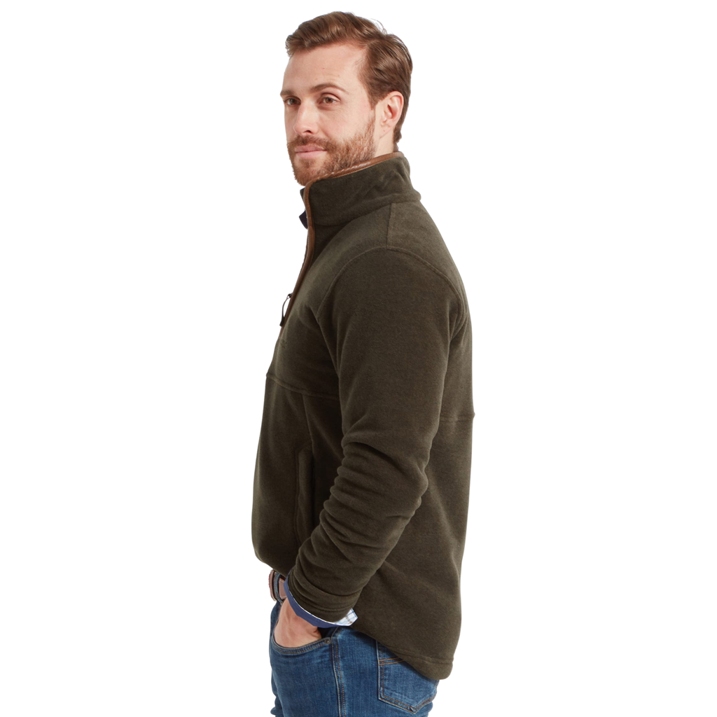 Schoffel Men's Berkeley Quarter Zip Fleece - Dark Olive