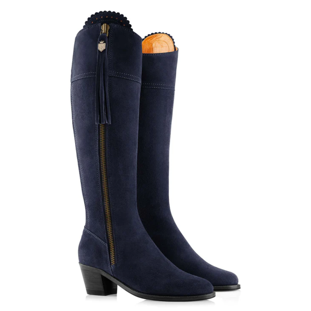 Fairfax and Favor Sporting Fit Heeled Regina Boot - Navy