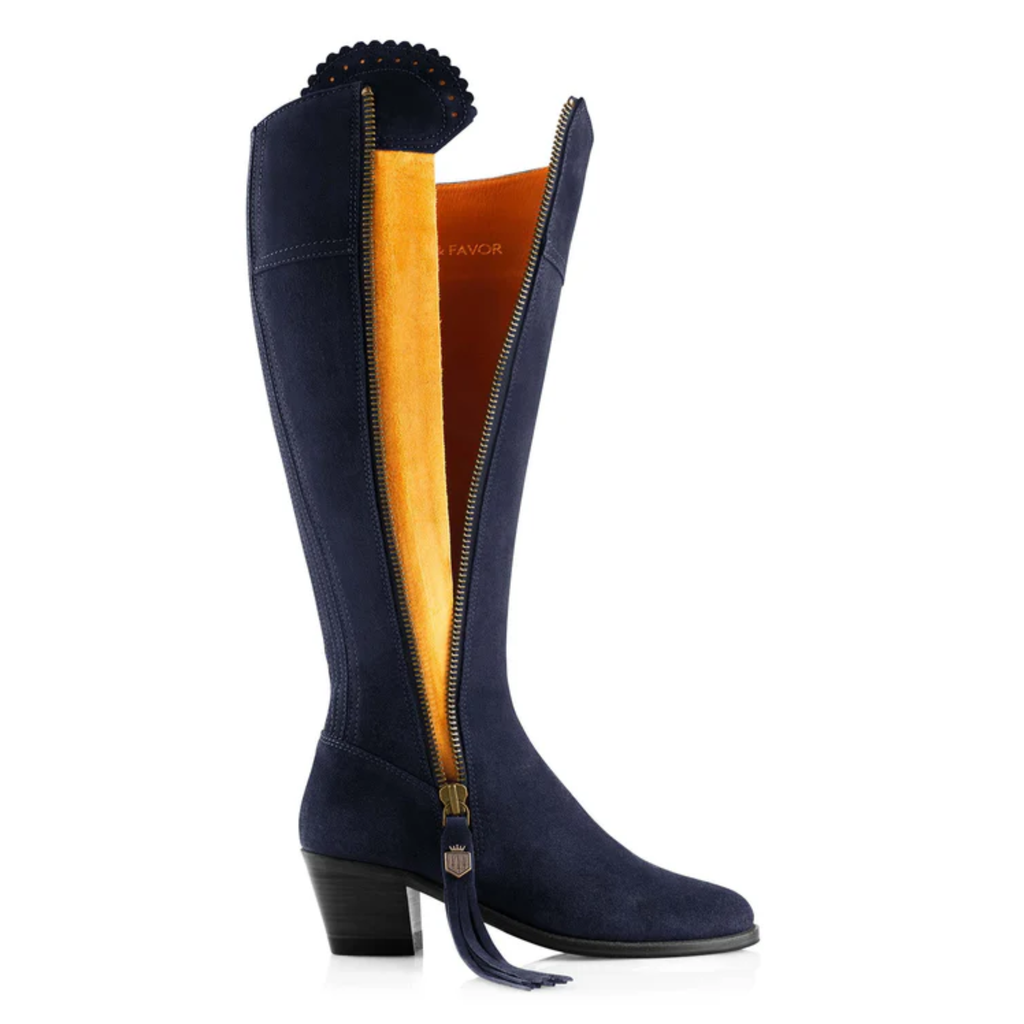 Fairfax and Favor Sporting Fit Heeled Regina Boot - Navy