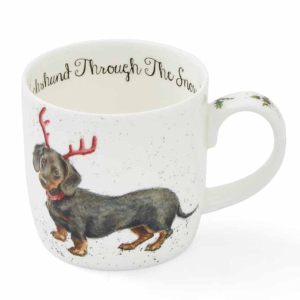 Wrendale Dachshund Through The Snow Mug