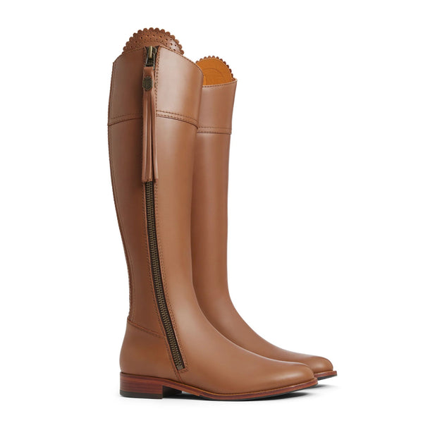 Fairfax and Favor Flat Regina Leather Boot - Tan