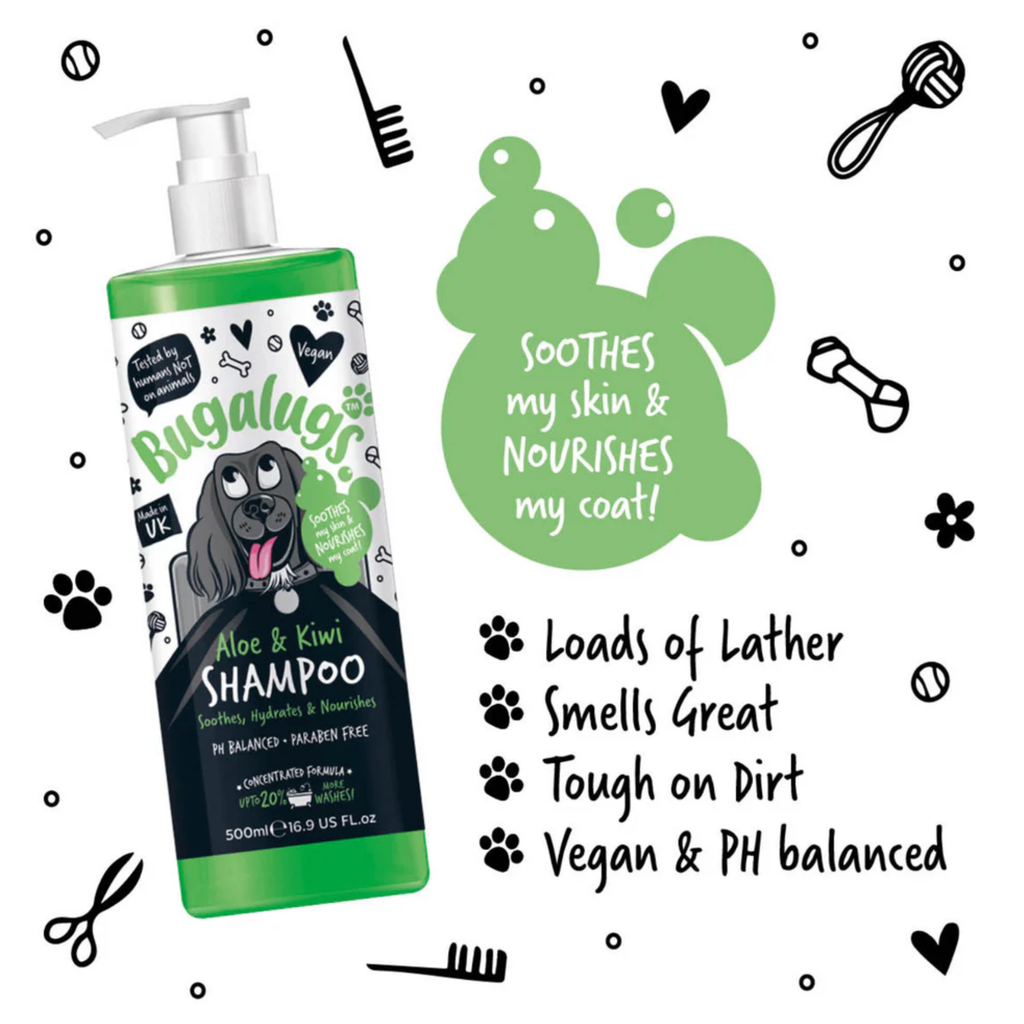 Bugalugs Soothing Aloe and Kiwi Shampoo - 500ml