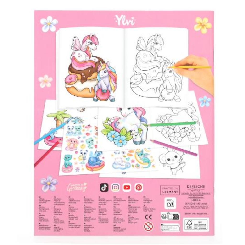 Ylvi Create Your Unicorn Colouring Book