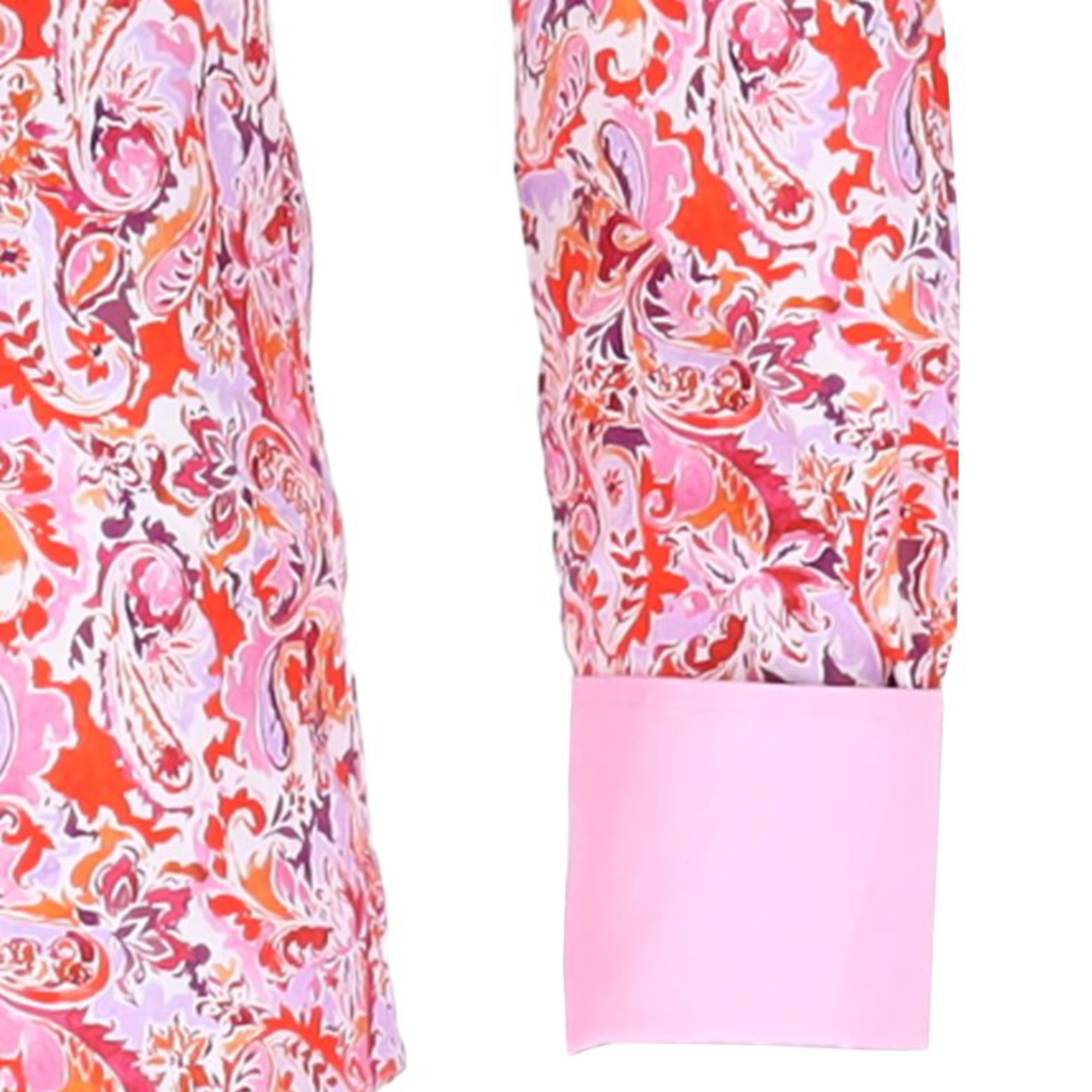 Fior Da Liso Ladies Luna Paisley L Blouse - All Over Paisley Rosa