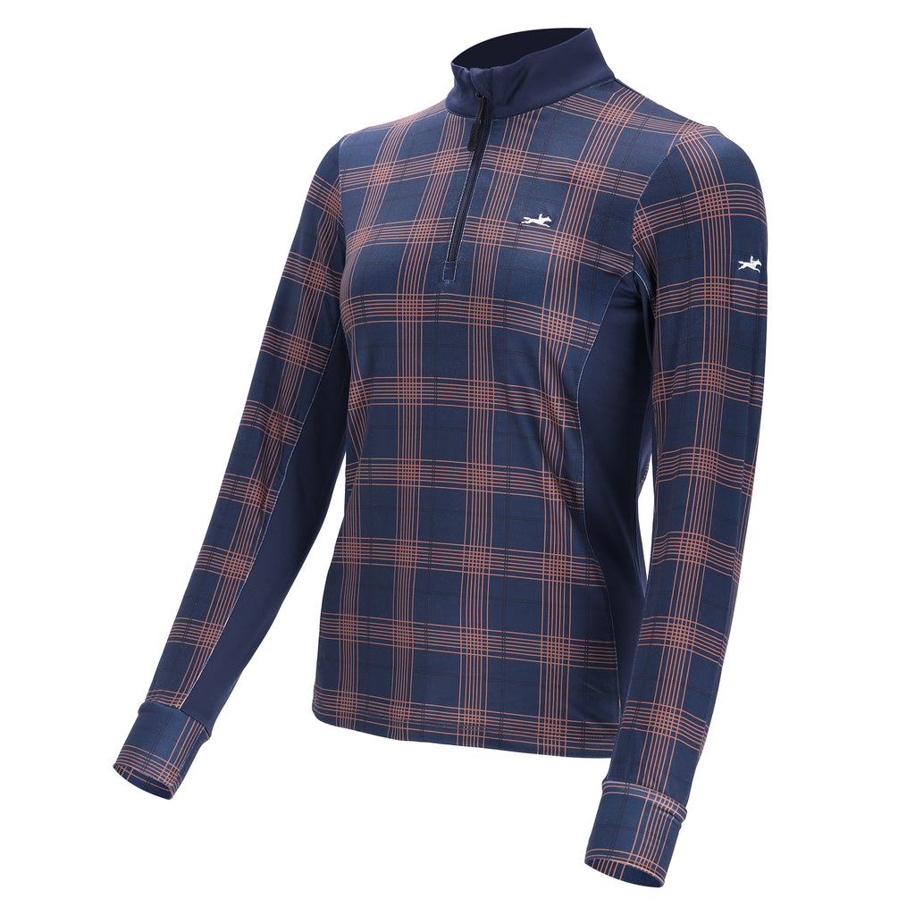 Schockemohle Ladies Xandra Training Shirt - Navy Check