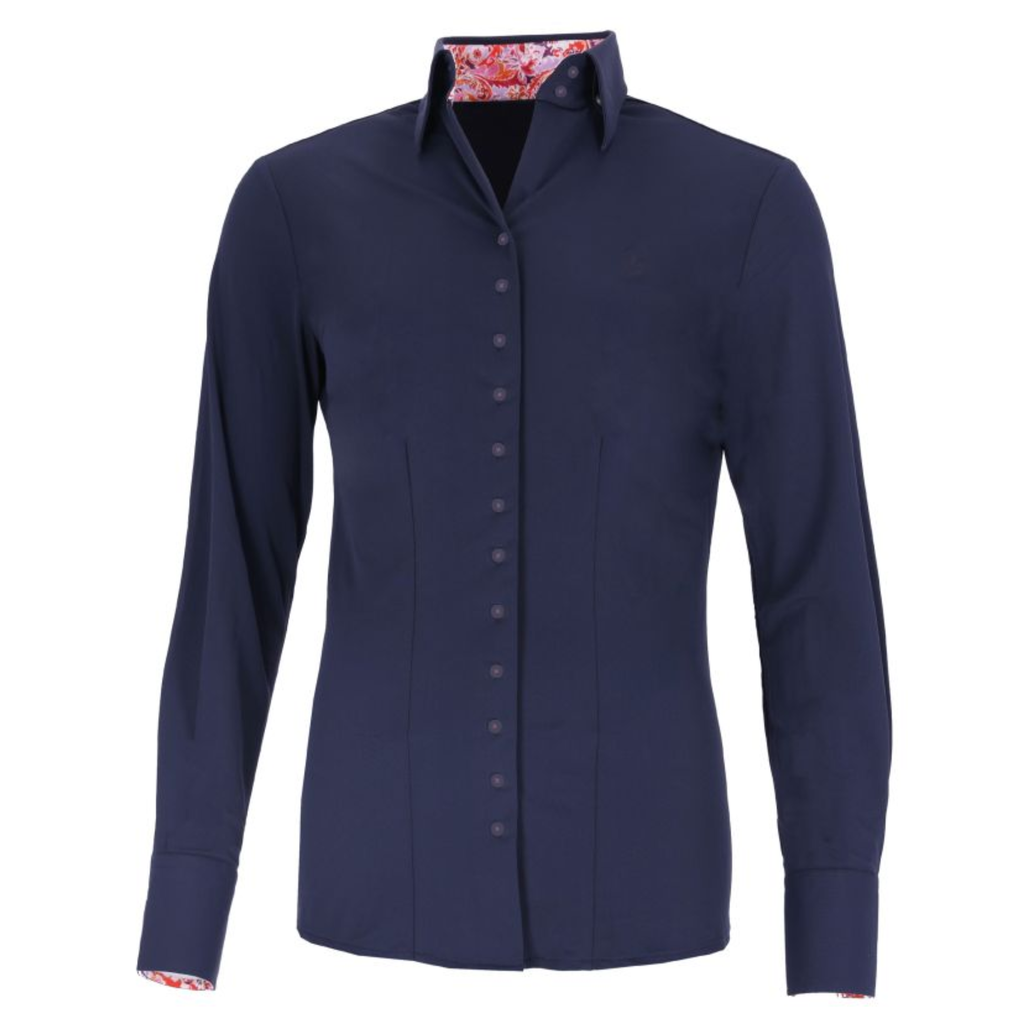 Fior Da Liso Ladies Nova Paisley L Blouse - Dark Blue