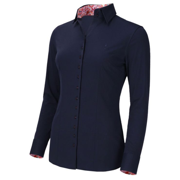 Fior Da Liso Ladies Nova Paisley L Blouse - Dark Blue