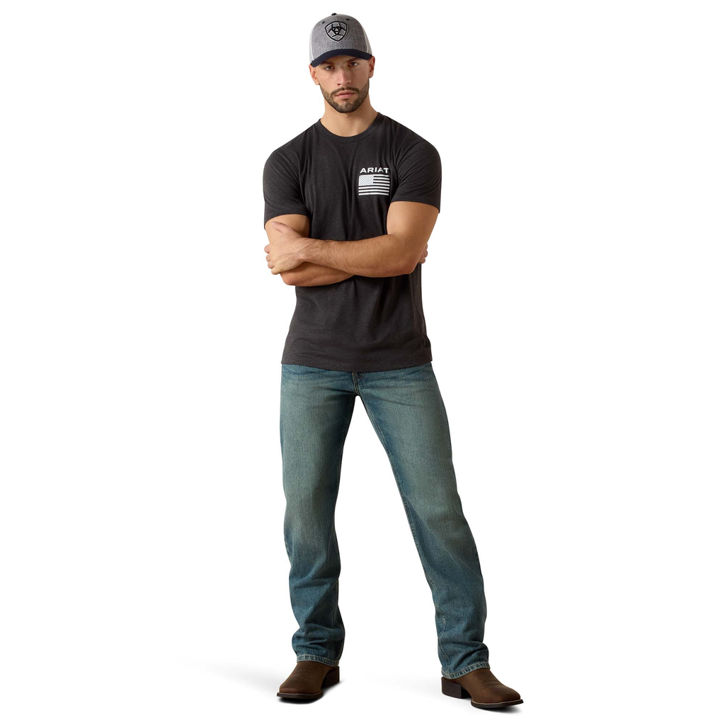 Ariat Mens Freedom T-Shirt - Charcoal Heather