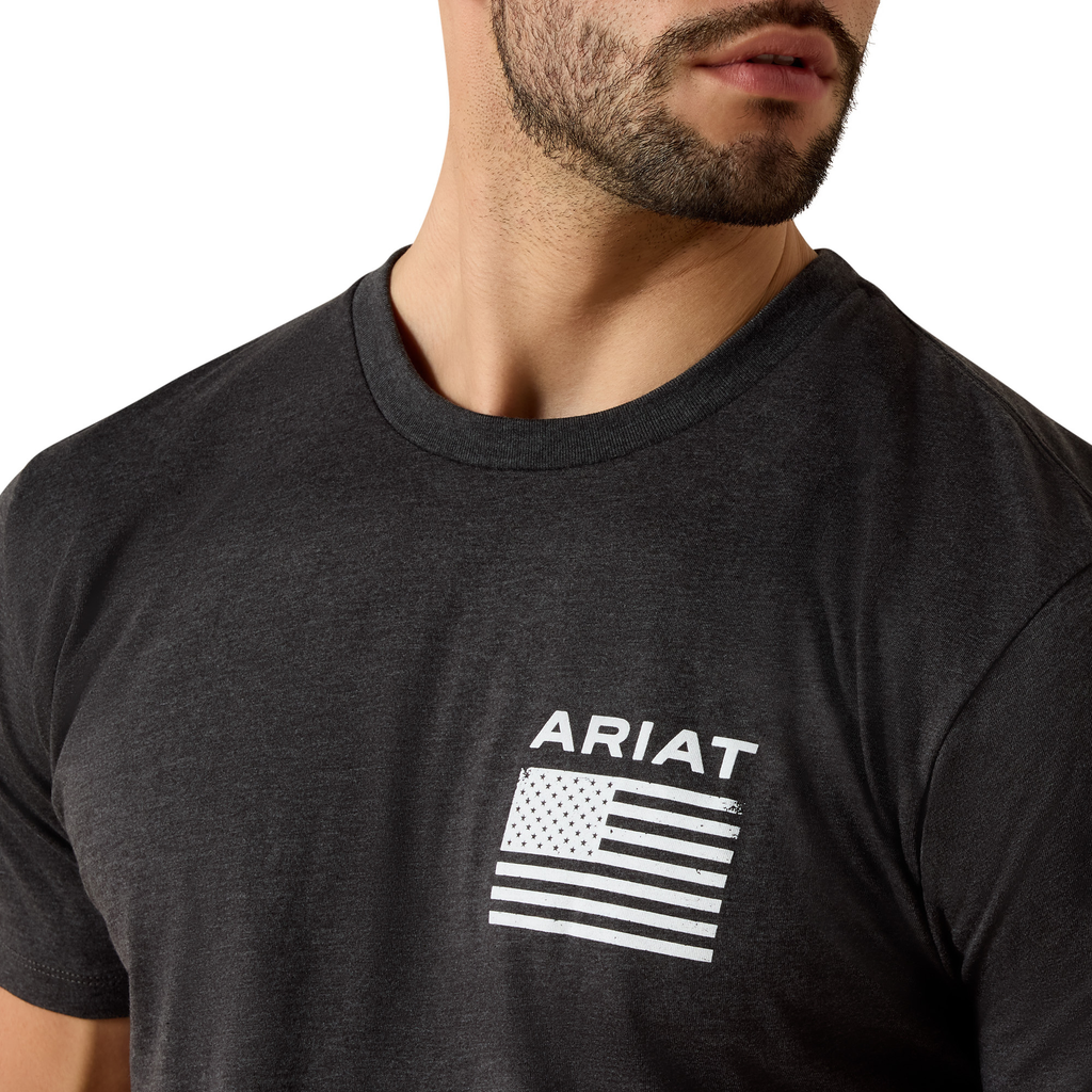 Ariat Mens Freedom T-Shirt - Charcoal Heather