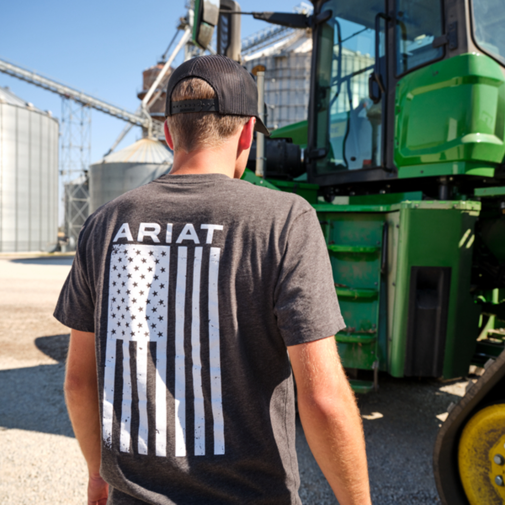 Ariat Mens Freedom T-Shirt - Charcoal Heather