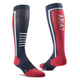 Ariat AriatTek Slimline Performance Socks - Navy/Red