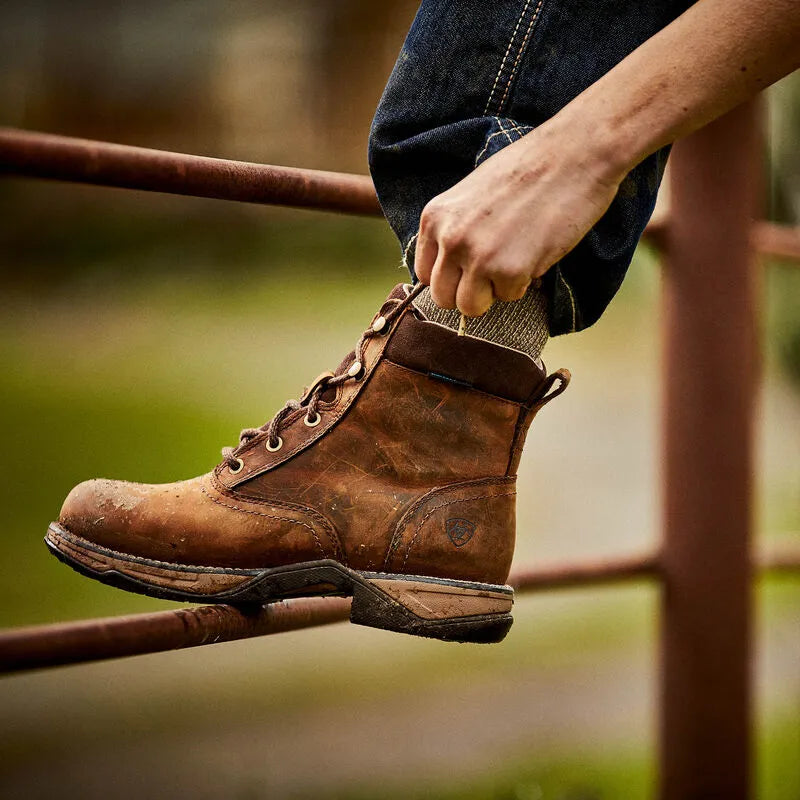 Ariat Ladies Anthem H2O Round Toe Lacer - Distressed Brown