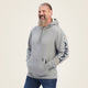 Ariat Mens Rebar Workman Graphic Hoodie - Heather Grey/Deep Ultramarine