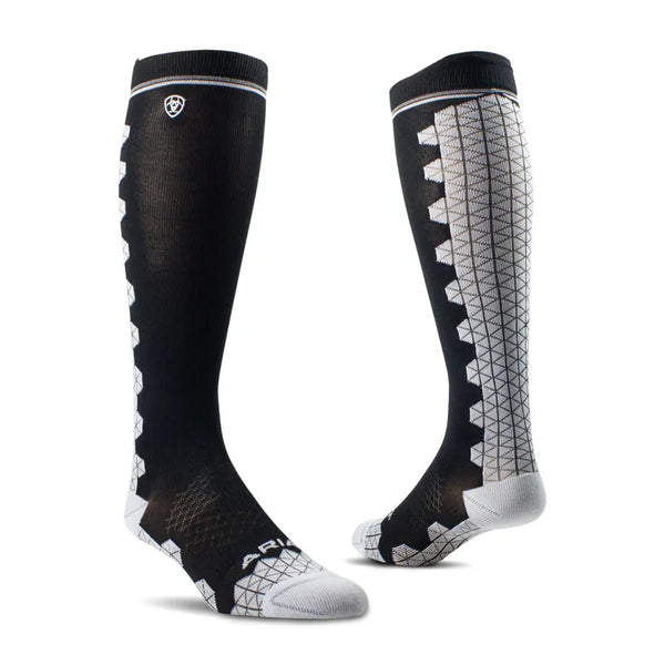 Ariat AriatTek Devon Performance Tall Sock - Black/Slate