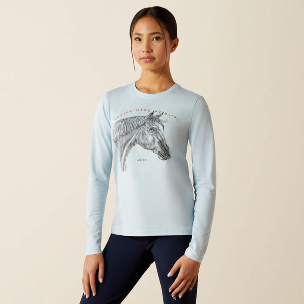 Ariat Girls Happy T-Shirt - Skyway