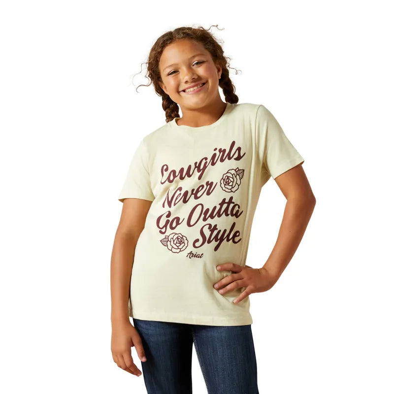 Ariat Girls Never Outta Style T-shirt - White