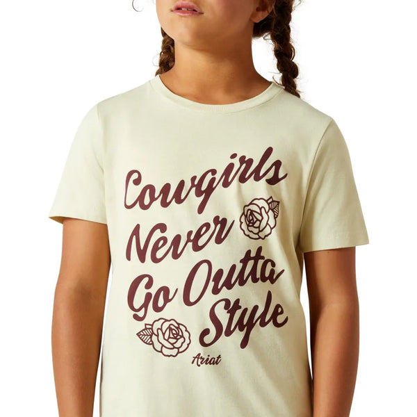 Ariat Girls Never Outta Style T-shirt - White